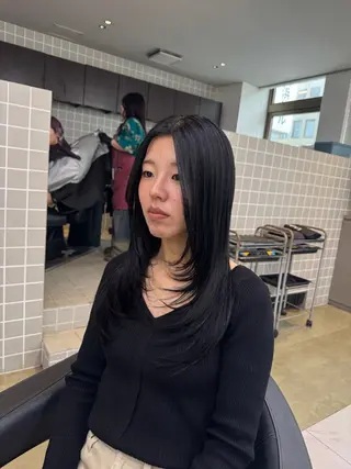 ロング カラー ヘアアレンジ Over hair_ misakiのヘアスタイル