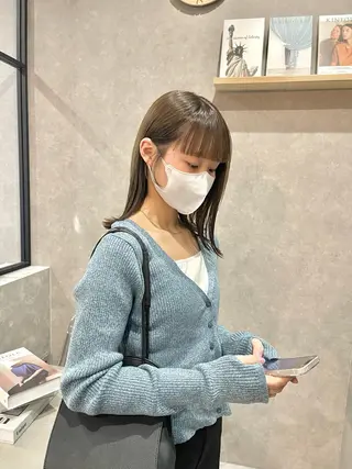 セミロング カラー 一ノ瀬 暁のヘアスタイル