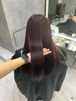 ロング 安藤 美羽のヘアスタイル