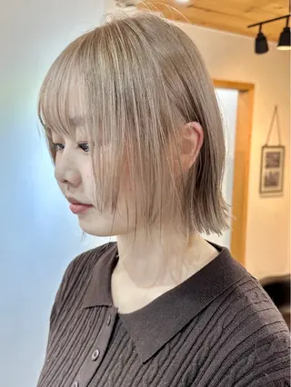 ミディアム カラー ブリーチダブルカラー 【koide】のヘアスタイル