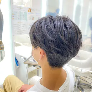 パーマ メンズ スパイラル波巻き パーマ井本汰壱のヘアスタイル