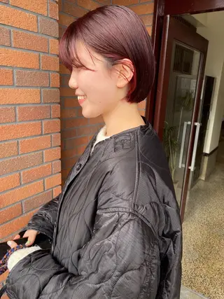 ショート カラー ヘアアレンジ 広島/ボブ/レイヤー 🌿‬wakabaのヘアスタイル