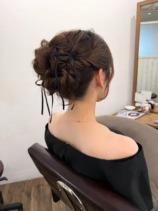 ロング ヘアアレンジ 立川 奈那子のヘアスタイル