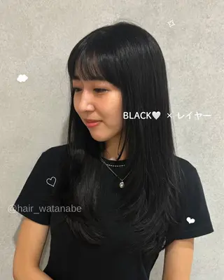ロング カラー 韓国hair ·͜· watanabeのヘアスタイル