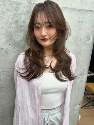 ロング 海外ヘア/美髪矯正 海外レイヤー/ヒラキのヘアスタイル