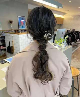 ロング ハルカ 透明感カラー 美髪縮毛矯正🥣のヘアスタイル