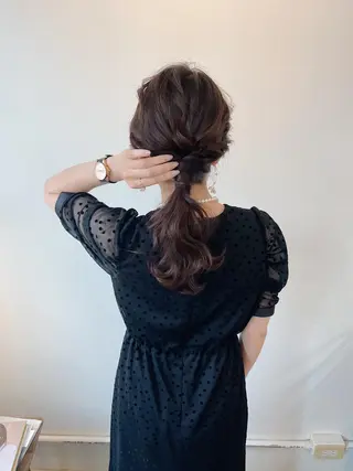 ロング ヘアアレンジ h a k u 大倉 卓人のヘアスタイル