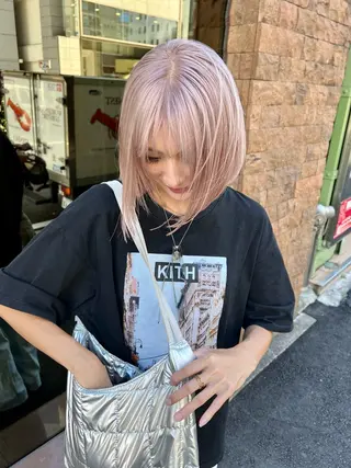 ショート カラー 🌈ハイトーン/ボブ 🌈のヘアスタイル