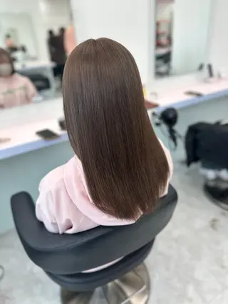 セミロング カラー 🫧ハイトーン🫧 ベージュ🫧徹哉のヘアスタイル