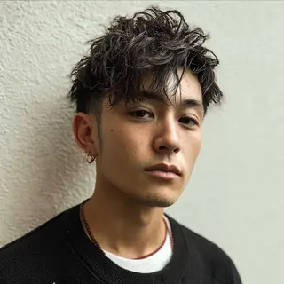 メンズ ブリーチなし透明感 カラー✨横山 佳希のヘアスタイル