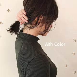 ミディアム カラー 市川 千夏のヘアスタイル