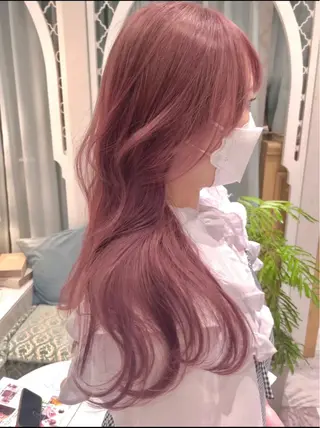 ロング カラー ブリーチなし 透明感カラー/艶髪のヘアスタイル