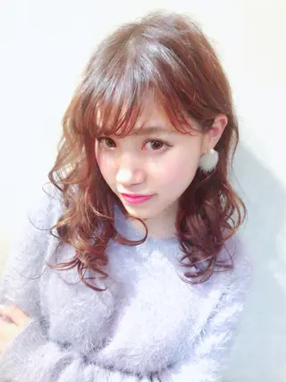 ミディアム ハットリ ユウイチのヘアスタイル