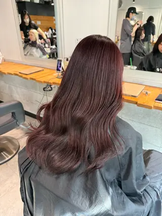 ロング カラー NANAMI🩵 大人可愛い韓国ヘアのヘアスタイル