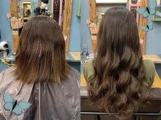 ロング ❤️‍🔥シールエク ＋カラー京❤️‍🔥のヘアスタイル