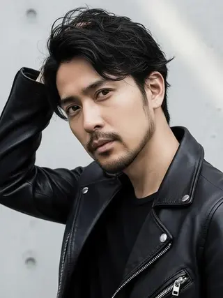 メンズ パーマ ヘアサロンM渋谷 カットカラーブリーチのヘアスタイル