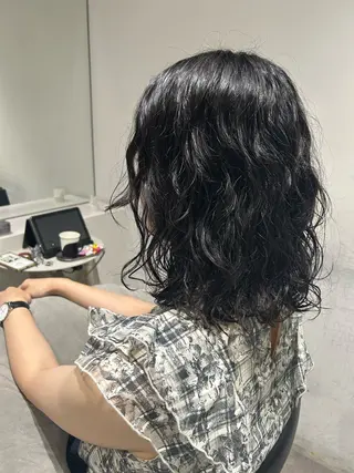 ミディアム パーマ トキタ アオイのヘアスタイル