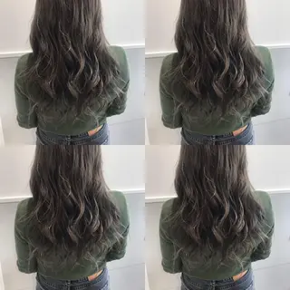 セミロング カラー 小栗 麻衣のヘアスタイル