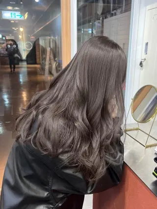 ミディアム カラー パーマ akira｜ 透明感ベージュ｜梅田のヘアスタイル