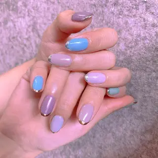 ネイル I-nailロング /ワンホン/キラキラのネイルデザイン