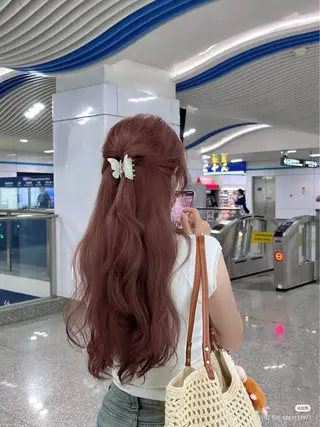 ロング カラー 🎀暖色/ラベンダー /paru🤍のヘアスタイル