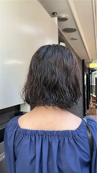 ミディアム カラー パーマ 🌿ボブ パーマ高橋啓太🌿のヘアスタイル