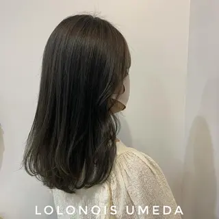 セミロング カラー Lolonois梅田 /Okazaki:)のヘアスタイル