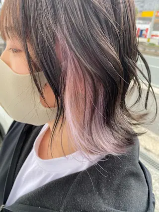 ミディアム カラー ヘアアレンジ Design Color🐰アユミのヘアスタイル