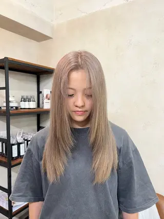 ロング カラー 【髪質改善 韓国 風】maya🐰♡のヘアスタイル