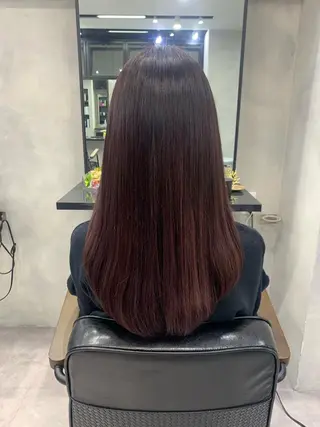 ロング カラー ヘアアレンジ 個室で似合わせ好印象 🧡外山弥千代のヘアスタイル