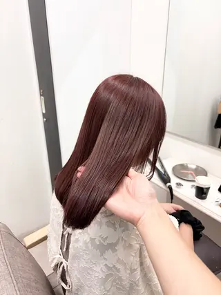 セミロング ヘアアレンジ🪽🎀 艶カラー/天王寺のヘアスタイル