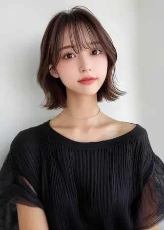 ミディアム カラー 年齢悩みを全て解消/ 白髪と癖毛 松本雄光のヘアスタイル