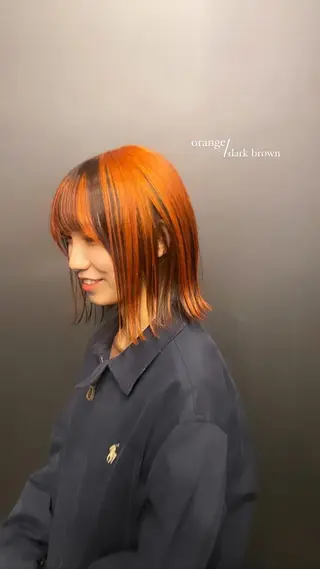 セミロング カラー 🟧オシャレ女子多数 アツシ🟧のヘアスタイル