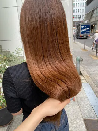 ロング カラー ヘアアレンジ マツエク・マツパ 透明感カラー🫧ヘア セット🫧松本菜月の眉毛・アイブロウイメージ