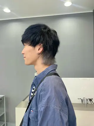 カラー メンズウルフ🐺♡ ブリーチ♡ヘアメ🎀のヘアスタイル