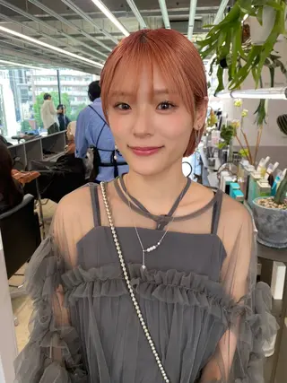 ショート カラー 似合わせカット レイヤー/ボブのヘアスタイル