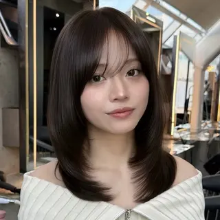 セミロング カラー 艶カラー💖モデル 募集中🐾Yuraのヘアスタイル