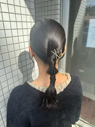 ヘアアレンジ mEg   hair creation所属・縮毛矯正／ダブル カラー／はづき☘️のヘアスタイル