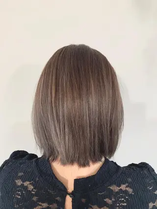 ミディアム カラー パーマ ヘアアレンジ 加藤 綾華のヘアスタイル