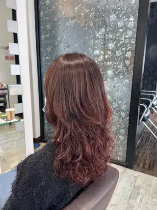 セミロング カラー パーマ kataoka ryotaのヘアスタイル