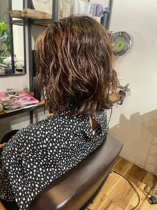 ミディアム パーマ 海外ヘア🇺🇸✨ 恵比寿　MIYUKIのヘアスタイル