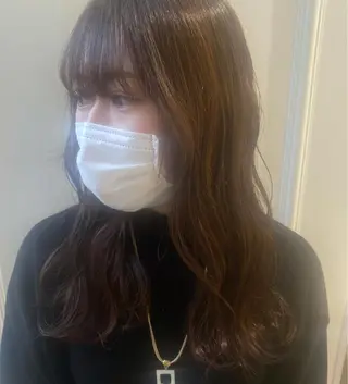 ロング カラー 小顔レイヤー/ ベージュ🤍Rieのヘアスタイル