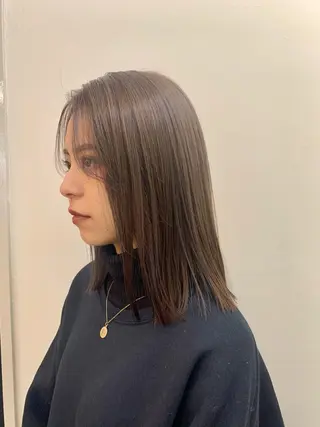 ミディアム カラー まろやか透明感カラー ♡MANAのヘアスタイル