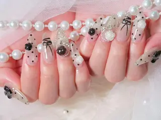 ロング Hanaai Salonスニタのネイルデザイン