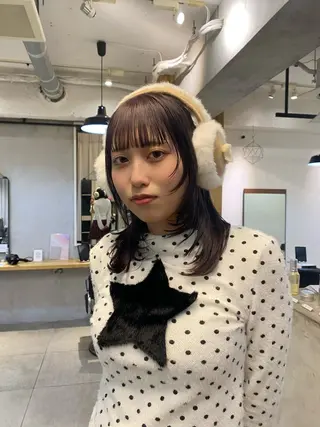 ミディアム カラー Lomalia／ yuzuki🤎ᐩᕀのヘアスタイル