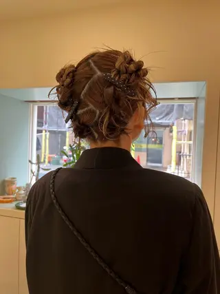 ミディアム ヘアアレンジ ヘアセット🎀パーマ Tsubasaのヘアスタイル