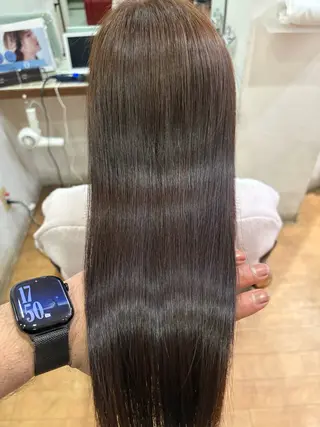 セミロング カラー 髪質改善TR特化 副店長 坂田一樹】のヘアスタイル