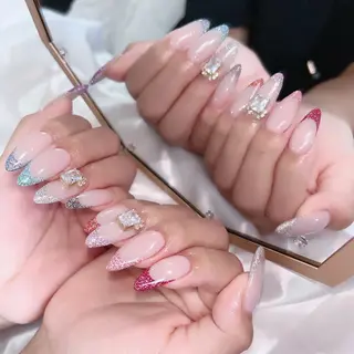 ロング カラー ネイル マツエク・マツパ merci nailのネイルデザイン