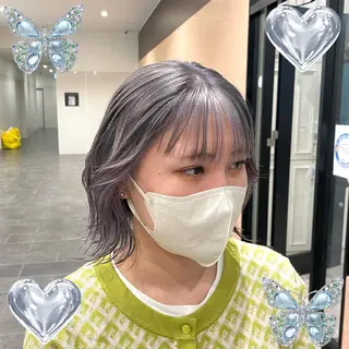 ミディアム カラー 梅田美容室/ ウルフカットのヘアスタイル