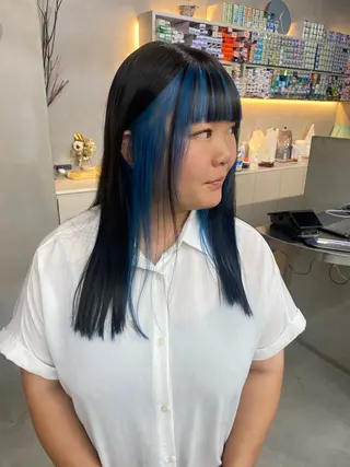 セミロング カラー 前橋 姫奈のヘアスタイル
